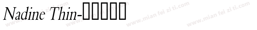 Nadine Thin字体转换